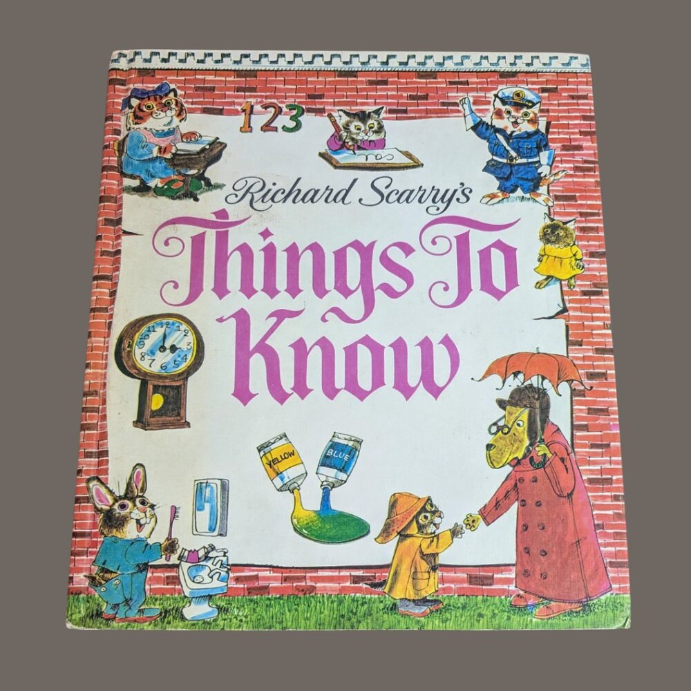 Richard Scarry’s Things to Know Look and Learn Library Golden Press 1974